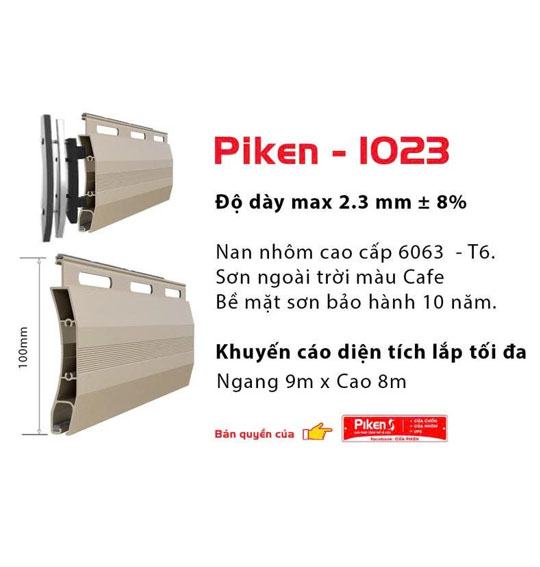 Cửa cuốn khe thoáng PIKEN - 1023