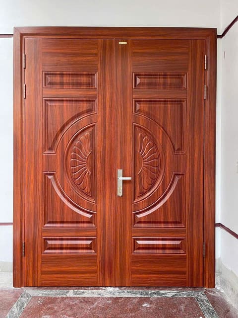 Cửa thép vân gỗ PK.001T